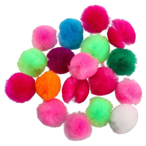 Picture of POMPOM ASSORTED NEON COLOURS 25MM - 24 PACK